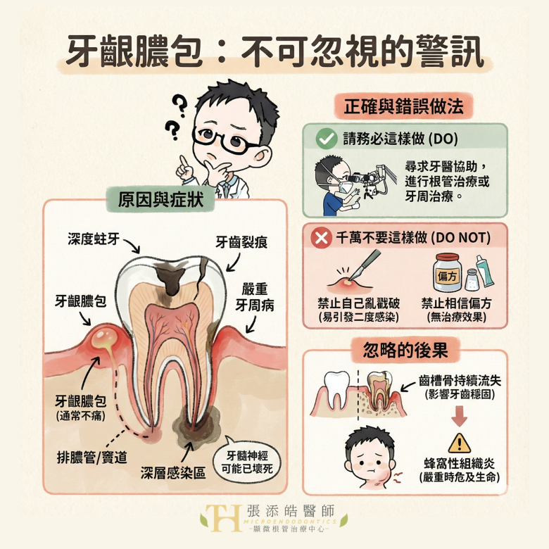 牙齦膿包，顯微根管治療張添皓醫師